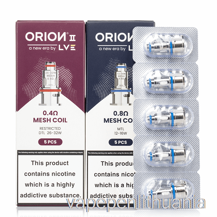 Lve Orion 2 Pakeitimo Ritės 1,2ohm Tinklelio Ritės Vape Skystis